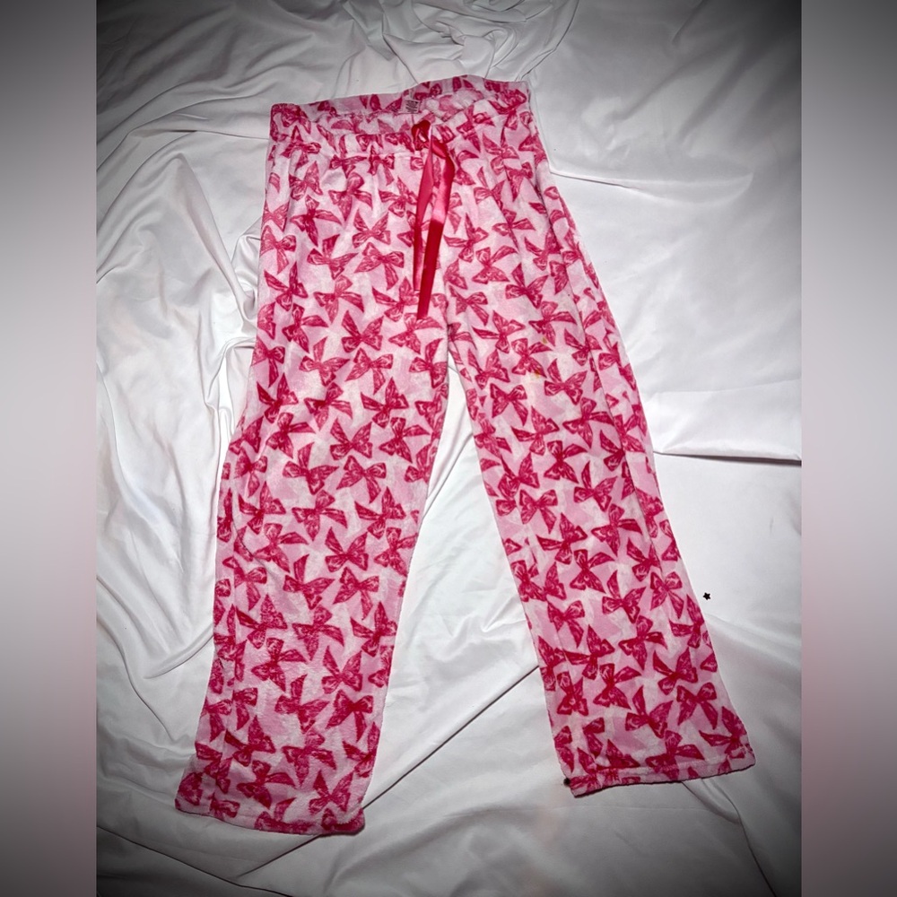 Pink Bow Kids Pajama Pants